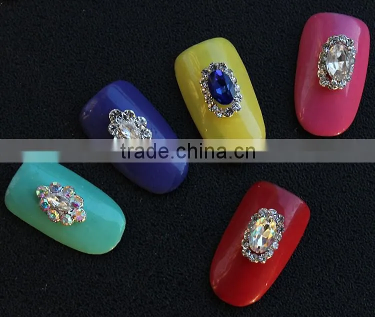 opaque stone pearl bow design fantasy nail jewelry
