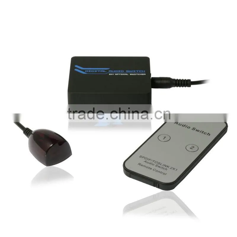 Toslink/Spdif optical audio switcher 2 in 1 out with IR remote