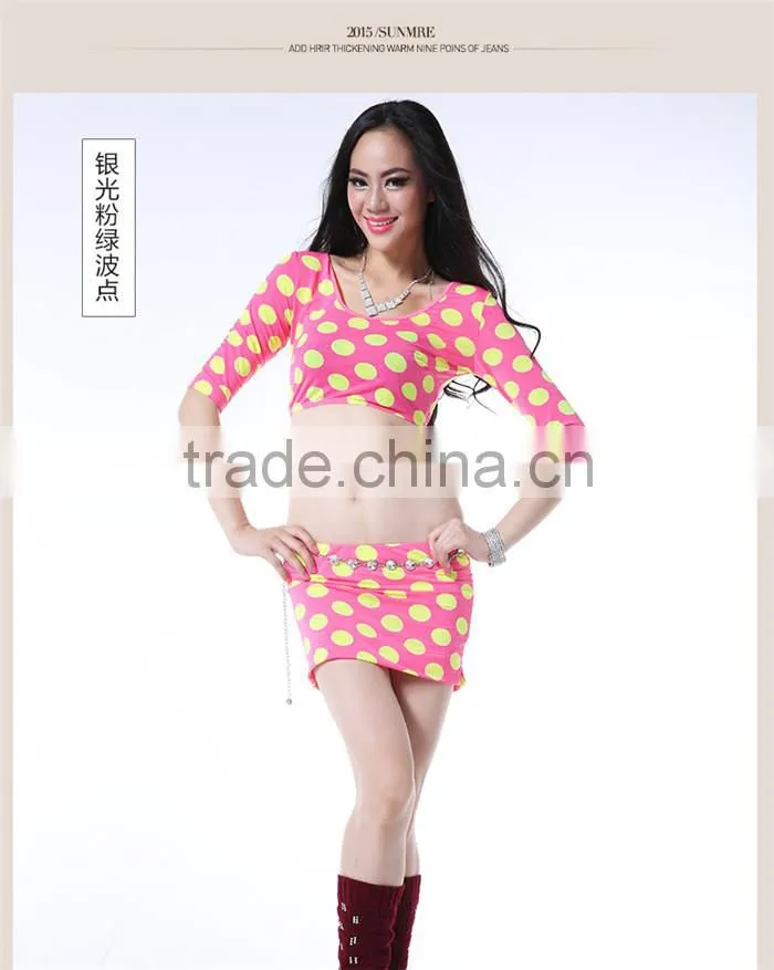 Wuchieal Printing Sexy Dance Costume for Belly Dancer, Hot Sale Belly Dance Professional Practice Suit