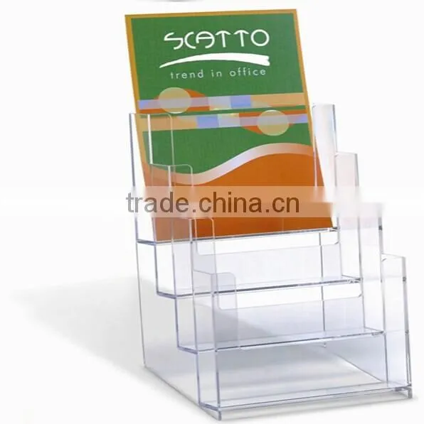 PMMA book stand book rack brochure holder