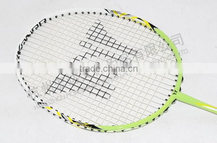 GX-8090 GREEN OEM aluminium&fiberglass badminton racquet with badminton bag/game badminton