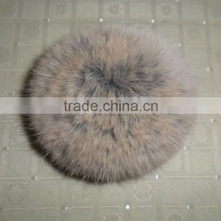 High quality 6cm rabbit fur pompoms for Beanie Hat