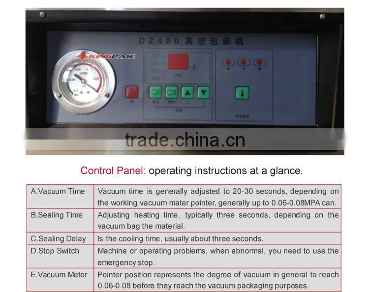 DZ400/2D Single Chamber Price For Vacuum Packing Machine