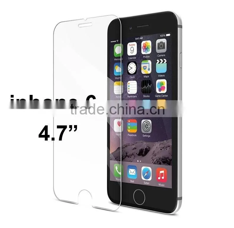 China supplier Ultra thin 0.33mm arc edge 2.5D tempered glass front screen protector for iphone 6