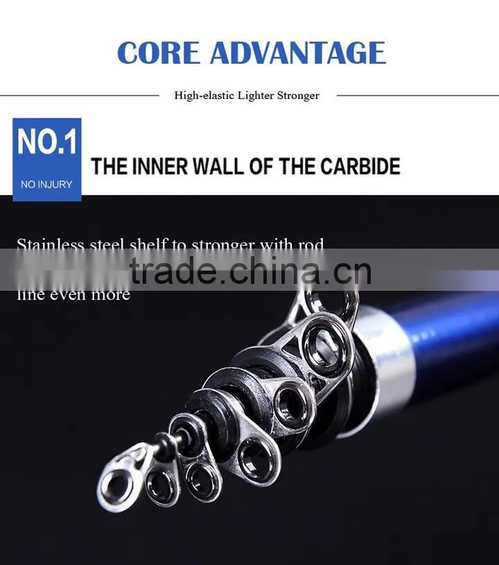 2016 New Design 3.6 Meter/Fiber Carbon ISO Spinning Poles 6 Sections Fishing Rods