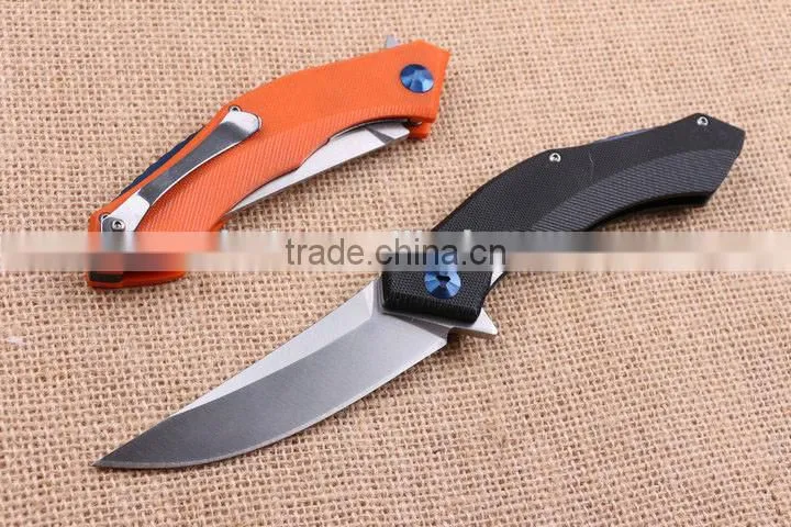 OEM 440 Stainless Steel Blade Material Survival Knife with G10 handle