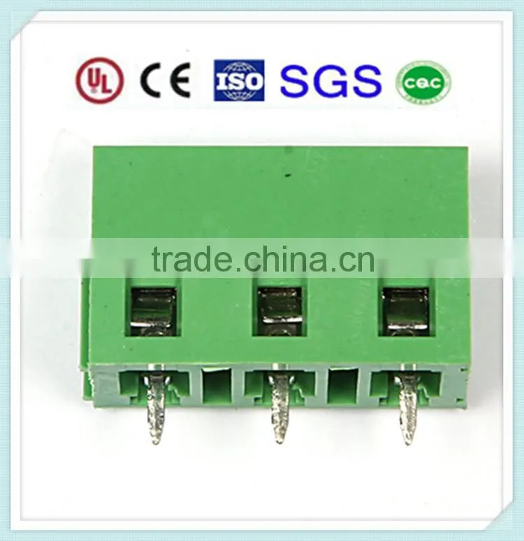 5.0mm Pitch PCB Screw Terminal Block KDG128 300V 12A with UL, CE, Rohs Approved