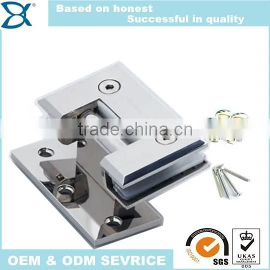 90 degree square double side glass clamp glass bathroom shower panel hinge