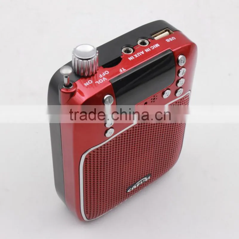 HOT 2015 portable loudspeaker amplifier for tour guide and Speaker with USB TF FM radio