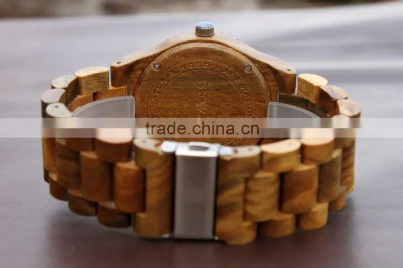 2014 New fashion gifts handmade wood watch for ladies Vintage wood watch with quartz movement in large stock