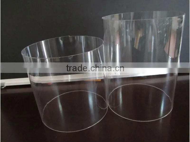 Transparent big size perspex pipe for perspex tv stand