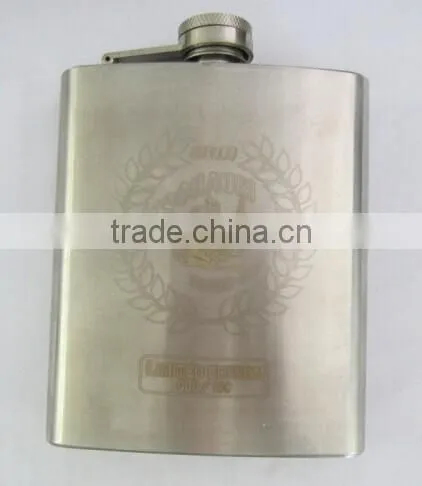 Stainless steel liquor hip flask with logo