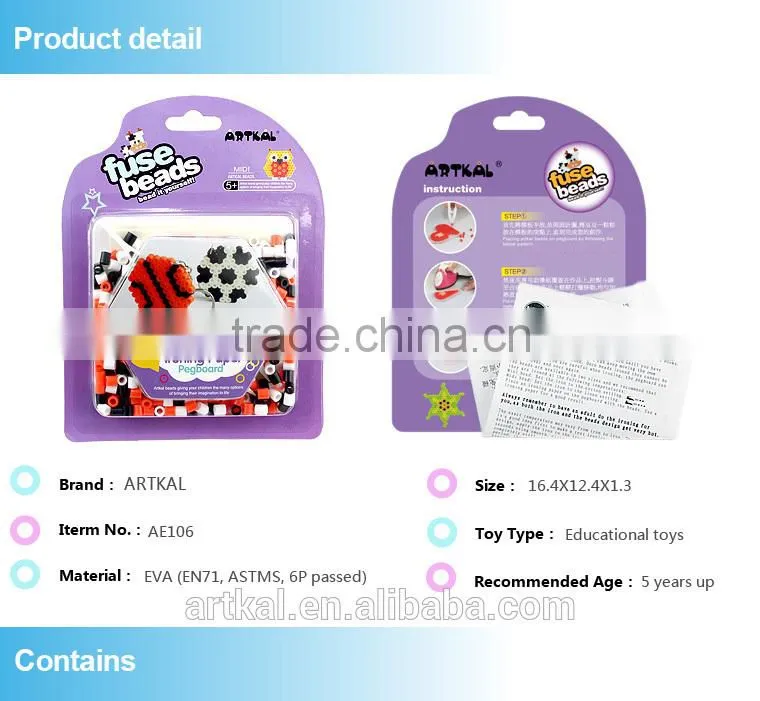 colorful perler beads diy educational toys