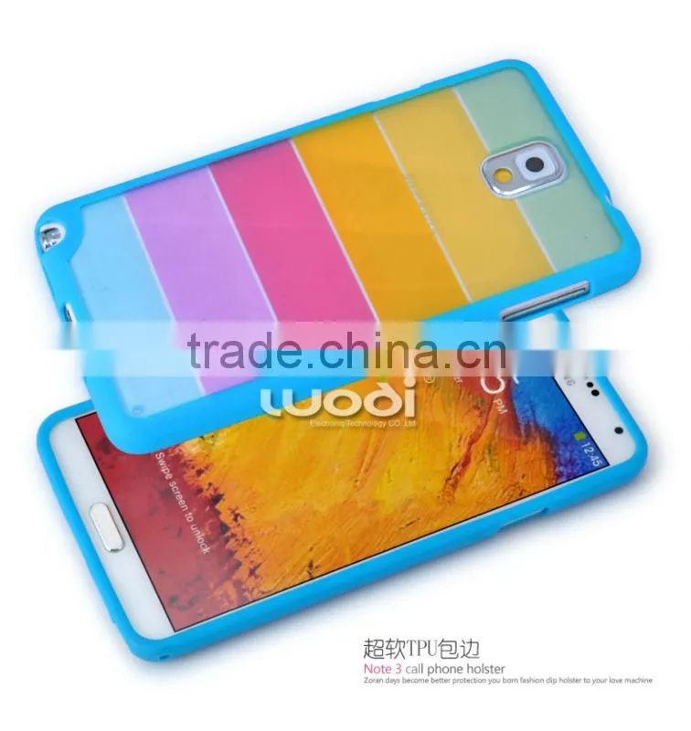 rainbow pc tpu case for Samsung/for samsung case note 3