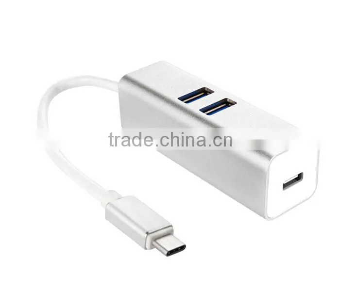 Aluminum USB-C Type C USB 3.1 High Speed 4 Port HUB Adapter For MacBook Nokia N1