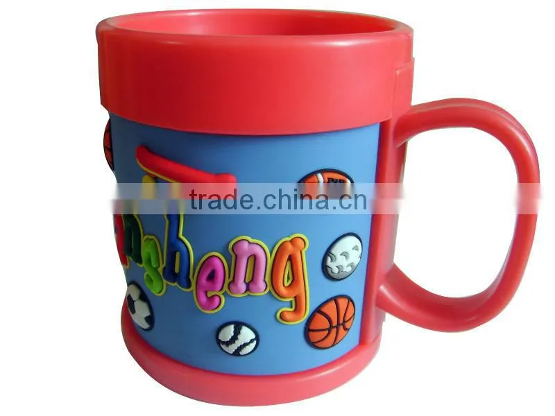 Brasilia coffee mug cup with soft pvc logo
