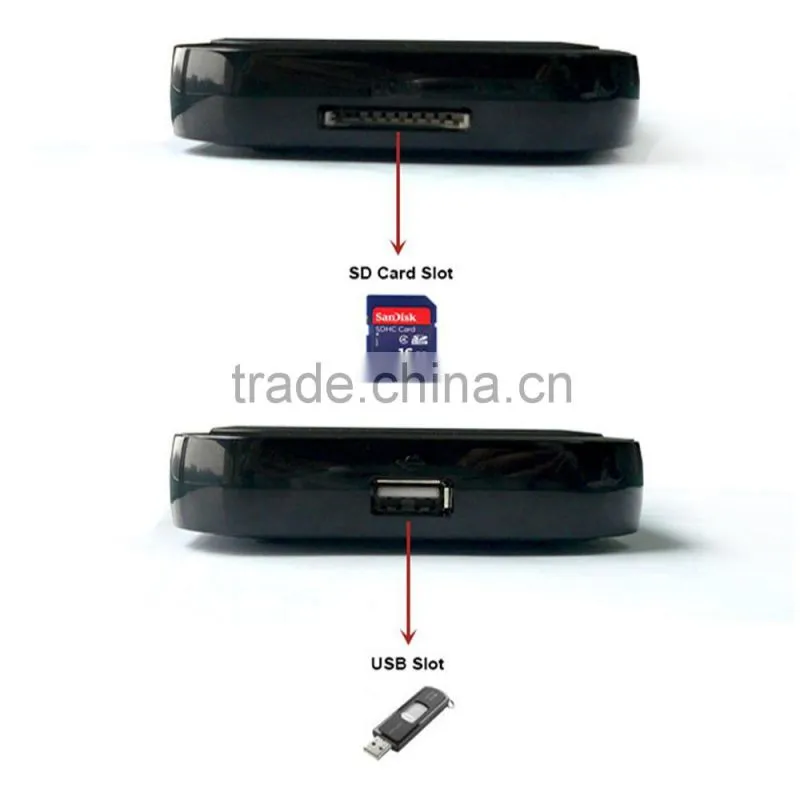 Multifunction mini mobile hard disk full hd media player black/mini full hd 1080p media player