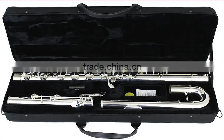 bass flute silver plated C key offset G key