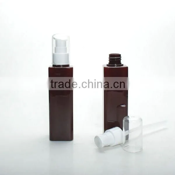 Treatment pump PET 110ml Square Brown