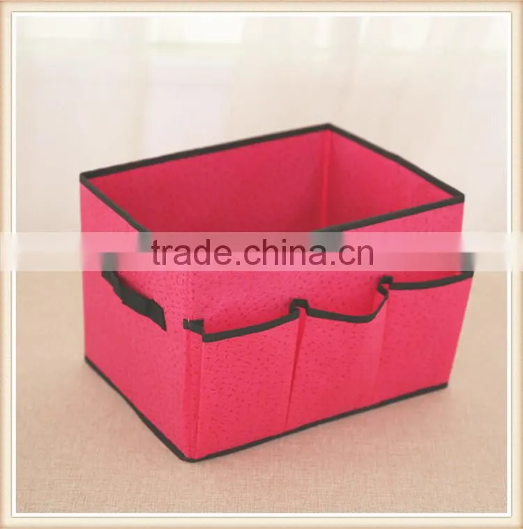 New material sundries organizer non woven cosmetic storage box