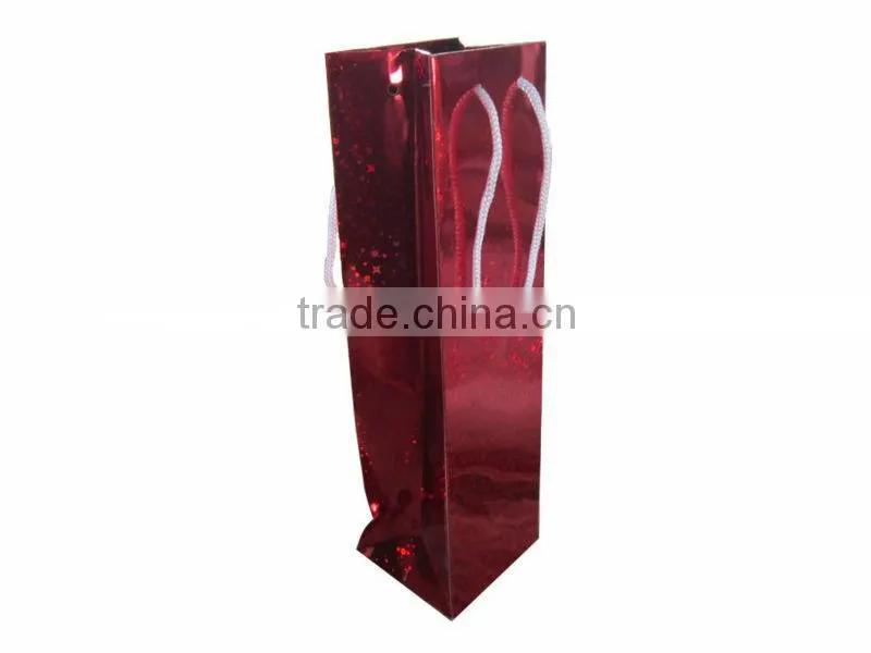 Wholesale Low Price Laser Paper Wine Bag