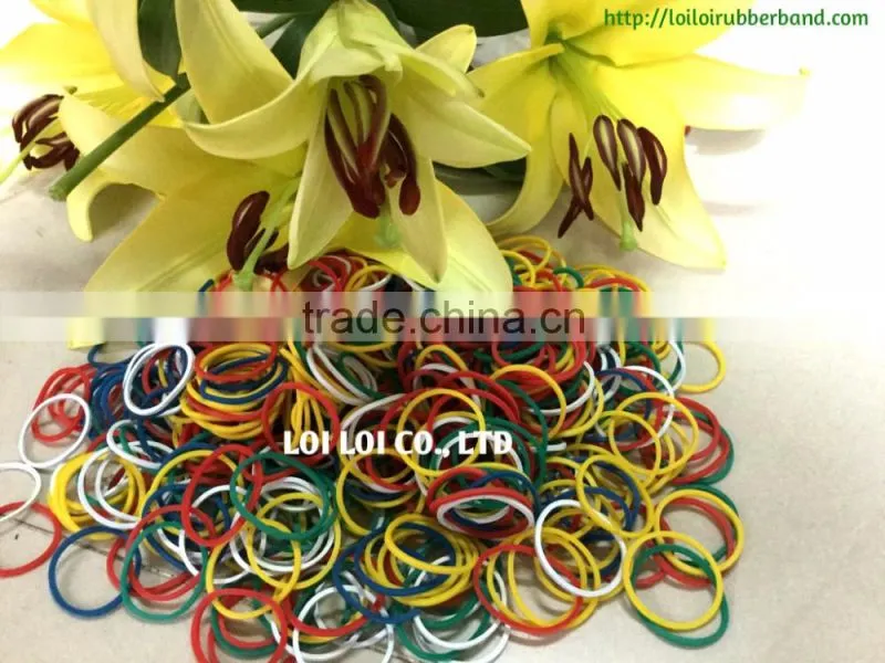 European top selling DIY small elastic Loom rubber bands - Fashion rubber band newest design colorful
