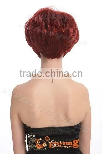 Fashion star red color short bob hair wigs for ladies