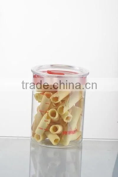 2016 Hot sale High Quality Glass airless food candy jar with sealing lid