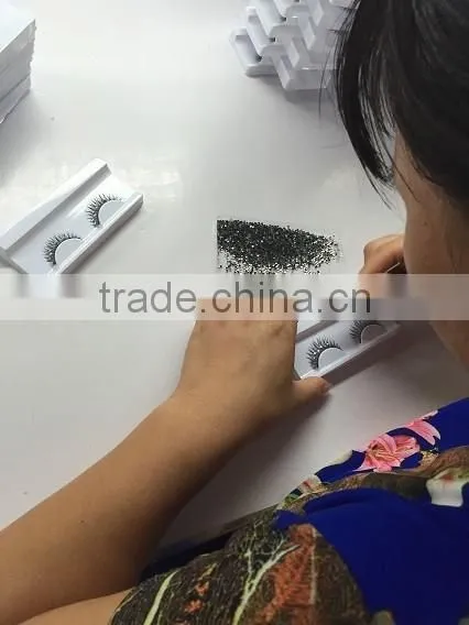 Fake eyelashes False Eyelashes for wholesale With custom eyelash packaging chemical fiber eyelashes