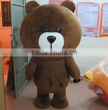 Funny rabbit ear teddy bear mascot costume/mascot costume/mascot