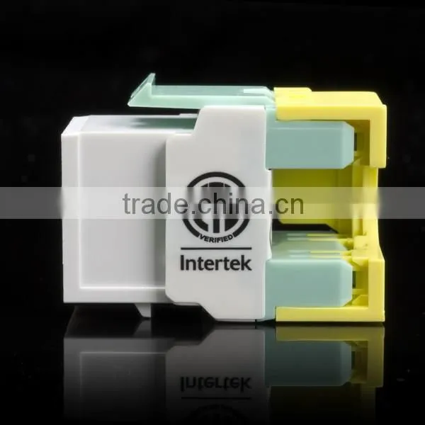 Network Solution RJ45 Super Cat6 UL 180 Degree Unshielded UTP Modular Keystone Jack