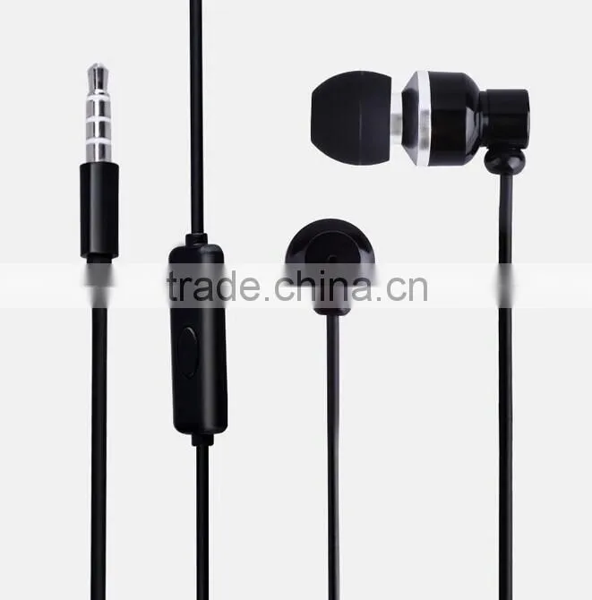 tangle free metal earphone with handsfree mic