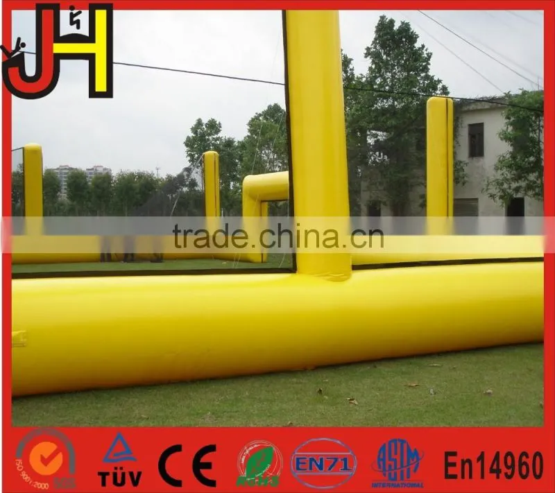 Commercial grade inflatable paintball netting, inflatable paintball field