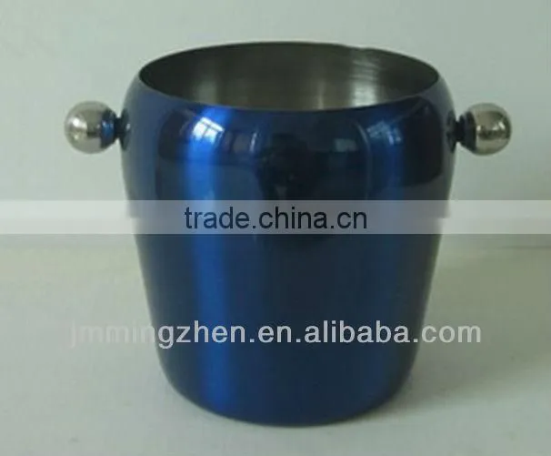 1.0L stainless steel wine ice bucket with handle