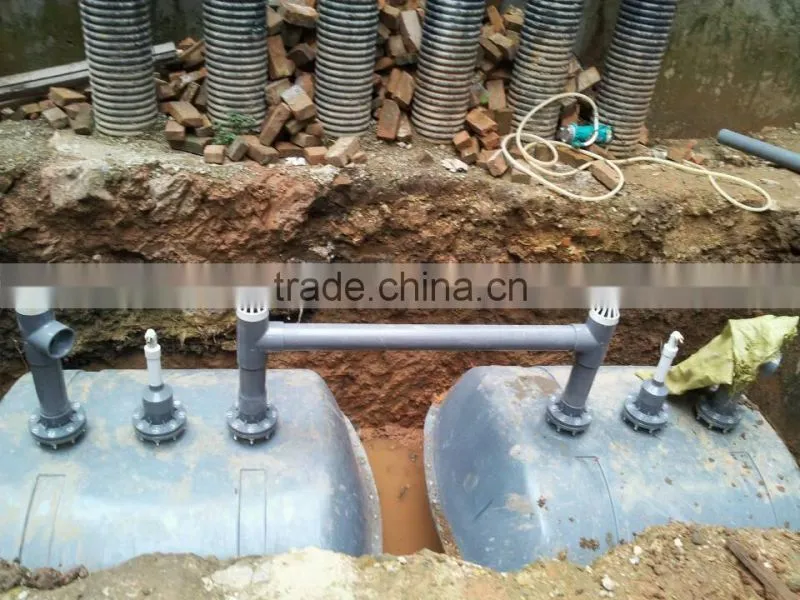 Toilet sewage and waste water treatment biogas digester