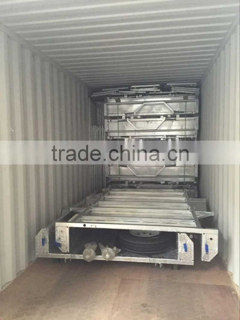 Top 1 Quality 8x5ft Hot Dipped Galvanized Heavy duty Single Axle With Disc Brake Box Trailers