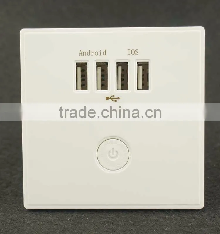 Best selling electrical outlet usb wall charge socket with turn/off switch