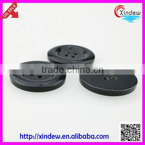 Black big size Plastic button for women coat