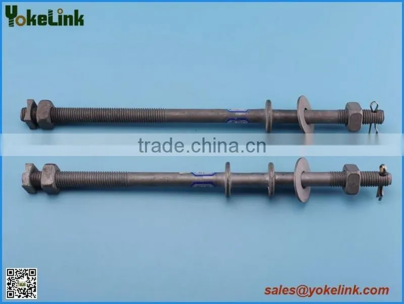 HDG Double Upset spool bolt 5/8 x 18'' for Poleline hardware