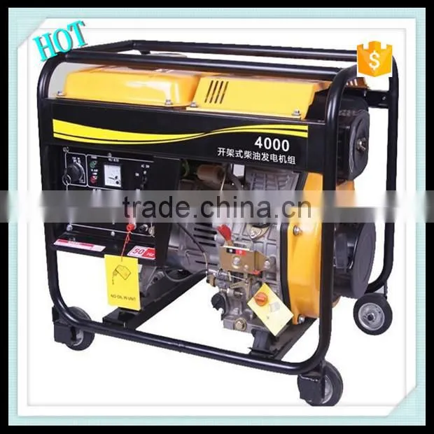 2015 Wholesale 3kw 4hp 4000 Open Frame Diesel Generator For Sale