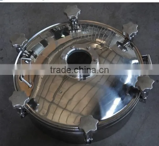 Stainless steel oval flange quick open manhole