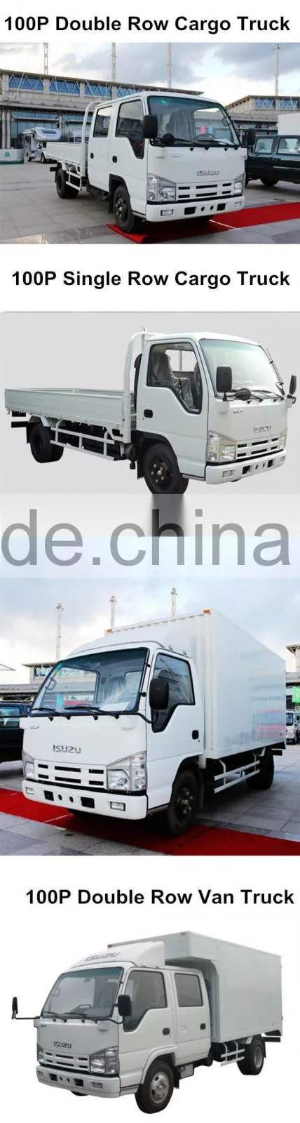 Factory Directly 1- 4 TON ELF Cargo Truck Price with ISUZU 4JB1