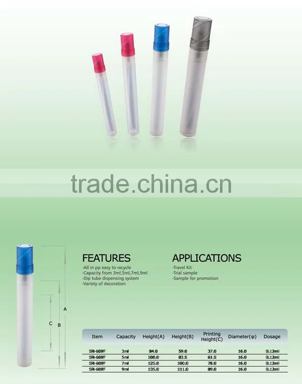 China Plastic Pen Perfume Bottle Pen Type Perfume Bottle for 5ml 7ml 8ml 10ml 11ml 12ml
