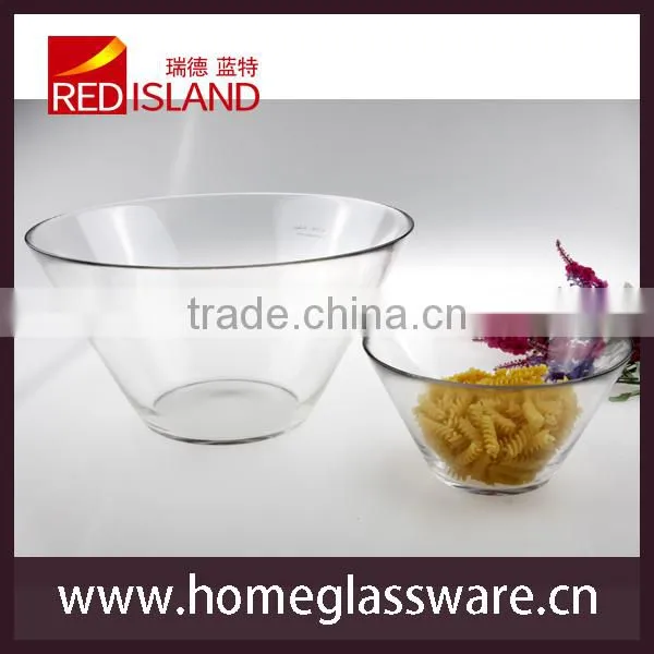 large crystal pressed clear glass punch bowl