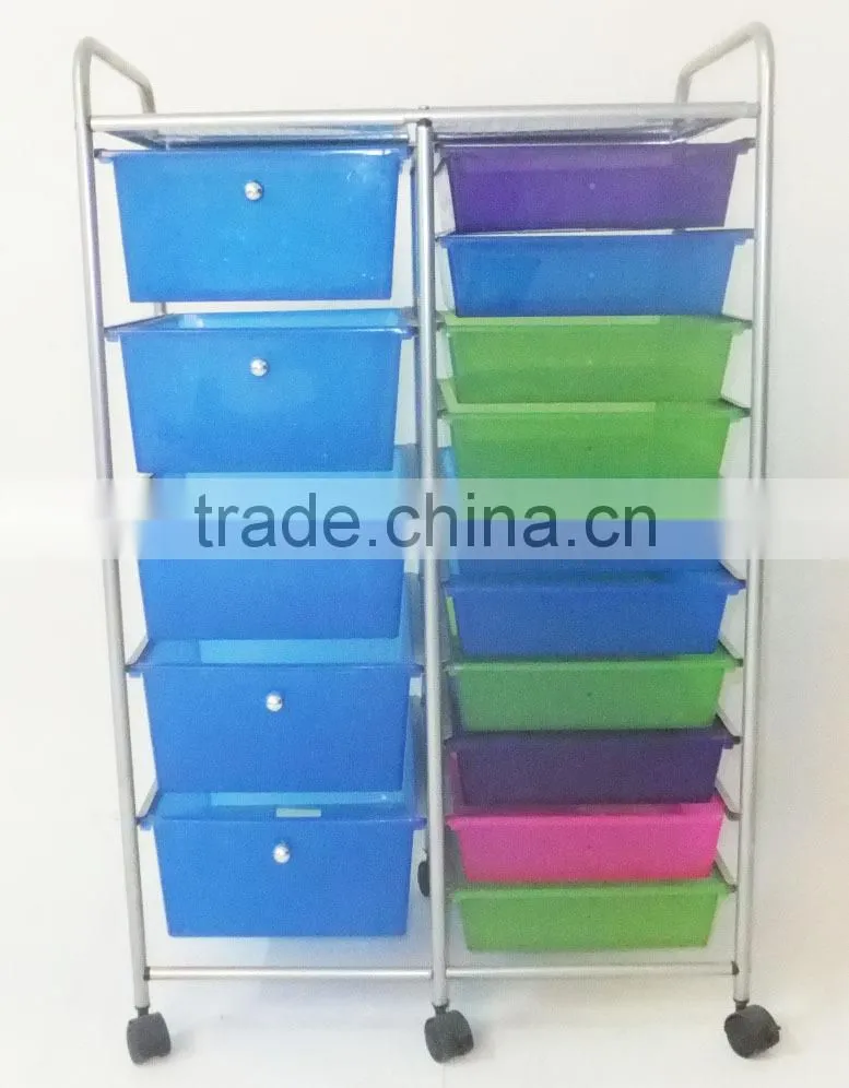4 tier Plastic drawer trolley