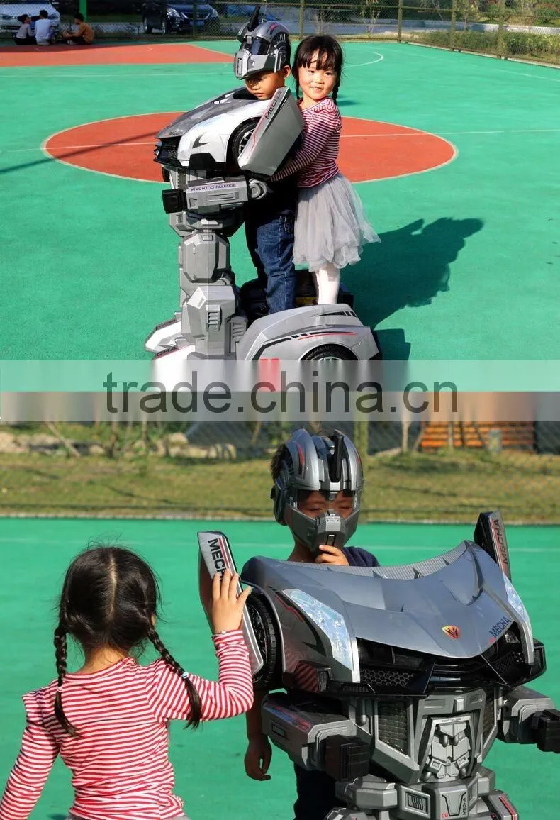 New Children Gifts Entertainment Ride On Robot Car, Electric Multi-functional Educational Children Ride On Transformer Car Robot
