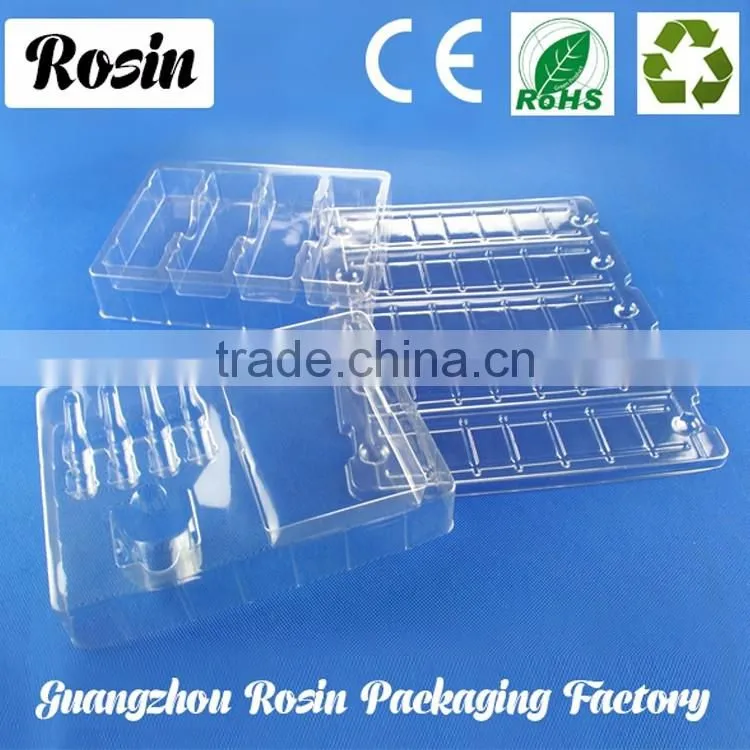 Custom vacuum formed plastic packing tray , clear plastic blister tray
