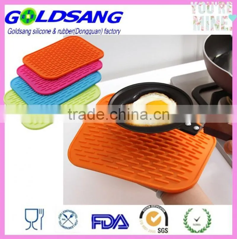 blue grey orange yellow silicone mat trivet tray pan table oven mat