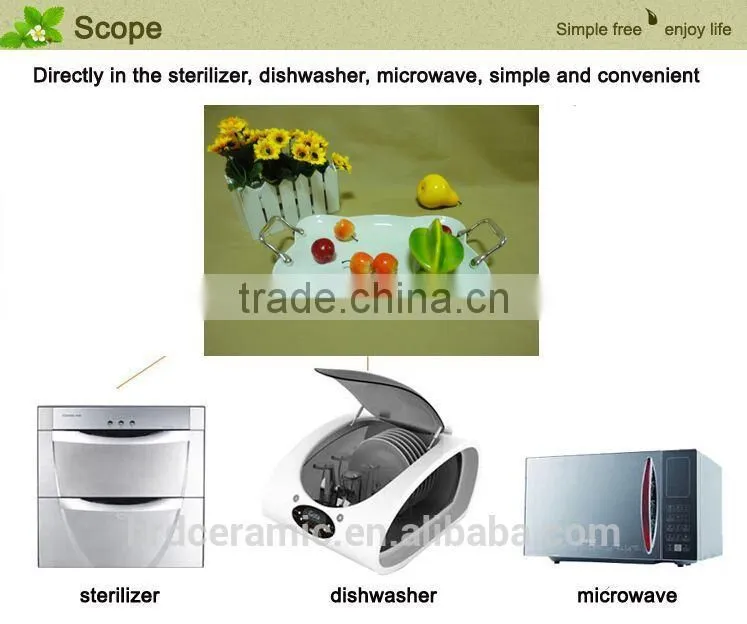China stock ceramic garlic grater plate with Metal handle