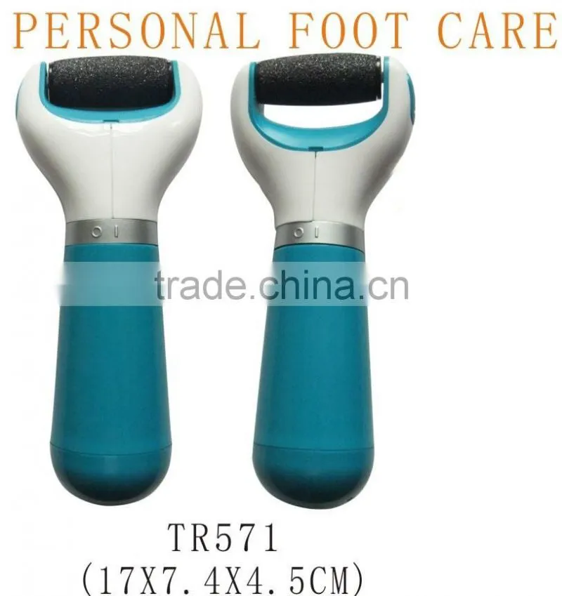 Plastic electronic foot roller battery operated personal pedicure foot file